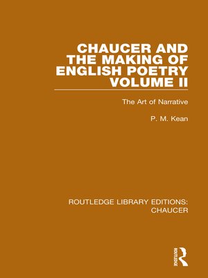 cover image of Chaucer and the Making of English Poetry, Volume 2